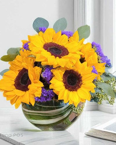 Fall flowers are the best thing about the season. If you enjoy fall flowers as much as we do, then don’t hesitate to get the Fall Whimsy flower bouquet for your home. This flower arrangement is made of sunflowers and eucalyptus, and comes in a bowl vase. Send it to your friend to wish them a speedy recovery and cheer them up, wish your dear sister a happy birthday, or tell your significant other that you miss her- all with this bouquet.
