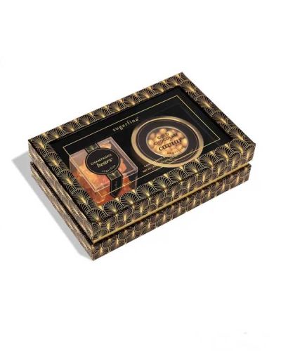It's time for champagne and caviar!
This chic and sweet gift set includes a limited-edition Gold Chocolate Caviar Tin and our best-selling Champagne Bears® made with Dom Pérignon Vintage Champagne. Exactly what you need to make your celebrations extra bubbly!