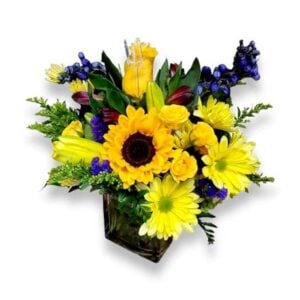 Blue Sunrise Flower Arrangement