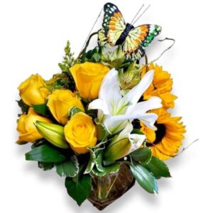 Butterfly Garden Flower Arrangement