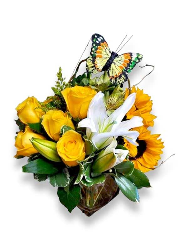 Butterfly Garden Flower Arrangement
