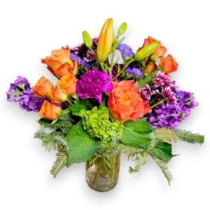Mardi Gras Flower Arrangement