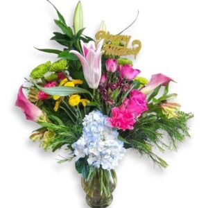 wow It's Your Birthday Flower Arrangement