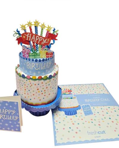 <p>12-inch pop-up Card</p>
<p>Celebrate their special day with this festive pop-up confection! Sweet and whimsical, this decorative display makes for a beautiful gift and brings color to any room. Zero Calories and 100% recyclable.</p>
<p>Local orders only. Can be mailed out of town for extra postage (would not be for same day) call for details</p>